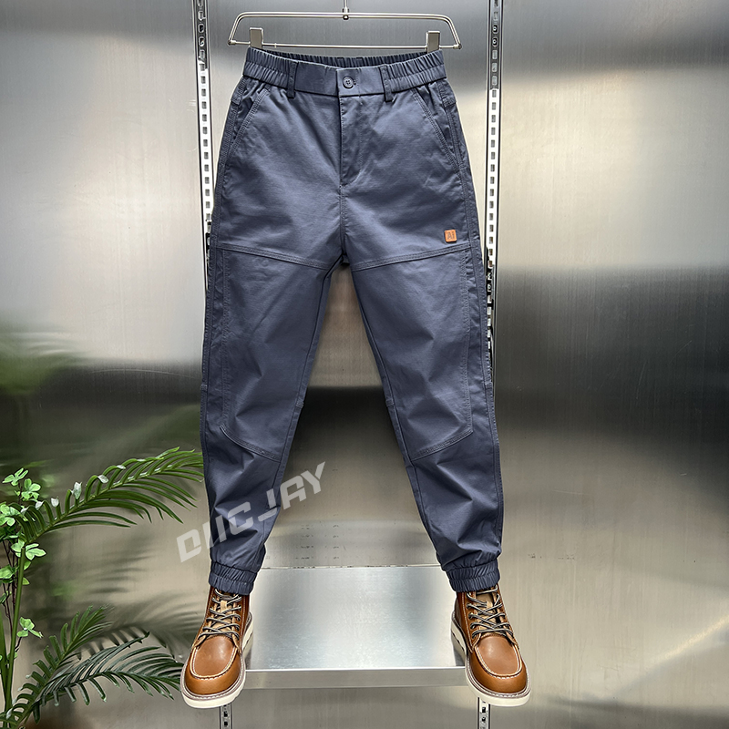 【九分裤】秋季美式男士工装裤复古潮流宽松束脚松紧腰休闲裤九分裤