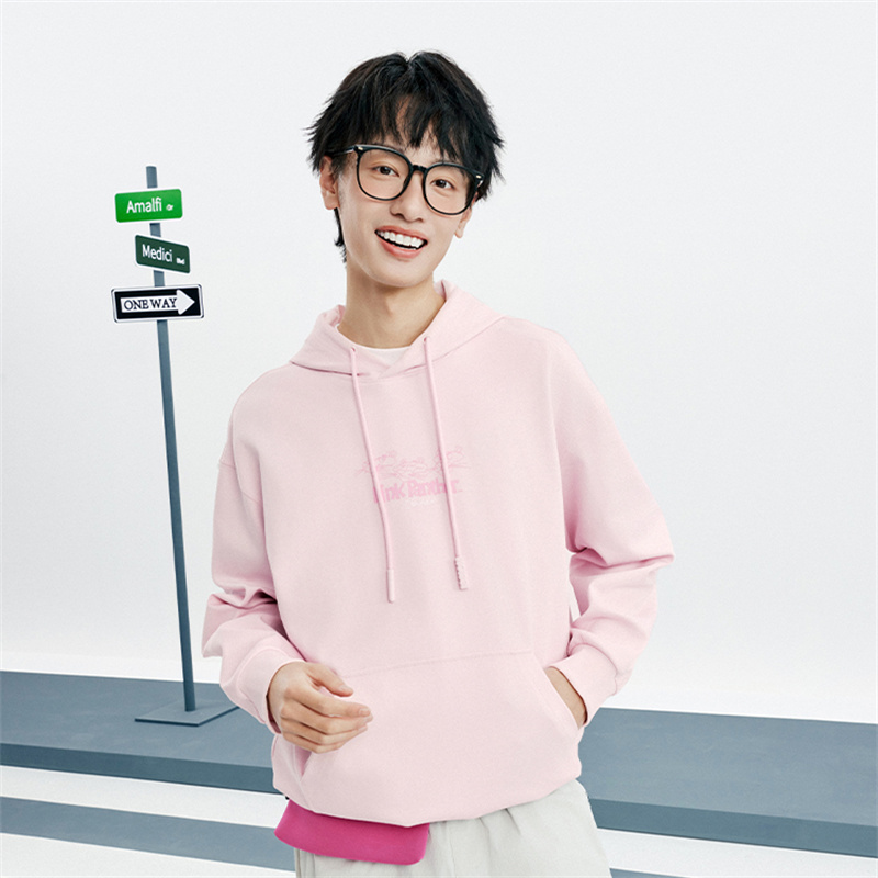 乔丹质燥2025秋季粉红豹情侣联名潮流连帽男女套头衫QDLWD3253295