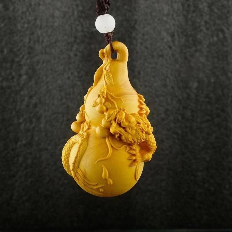 黄杨木手把件 龙葫芦挂件随身携带文玩挂件小车室内礼品配饰