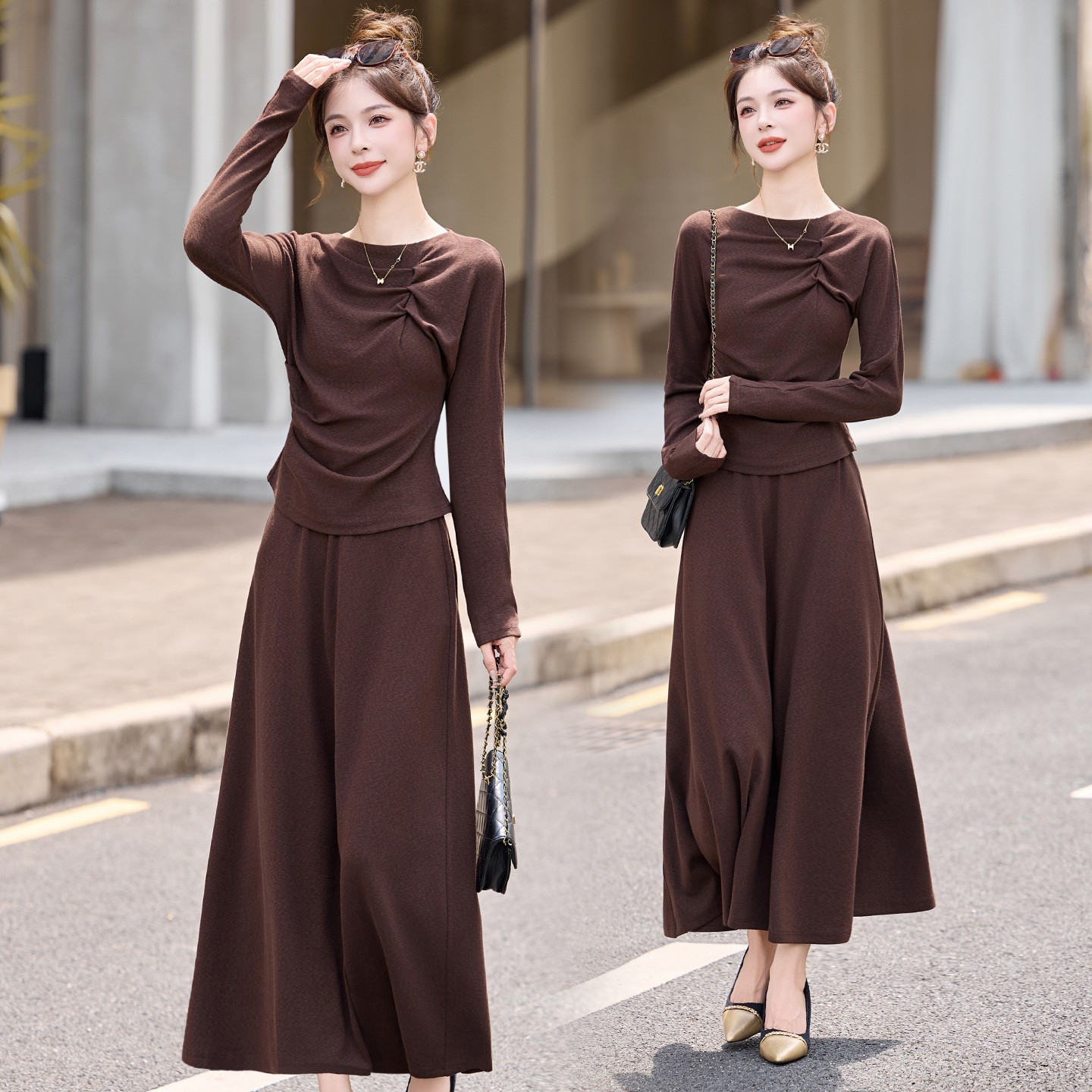 小香风套装裙女秋季高级感巨好看时尚洋气减龄显瘦半身裙两件套