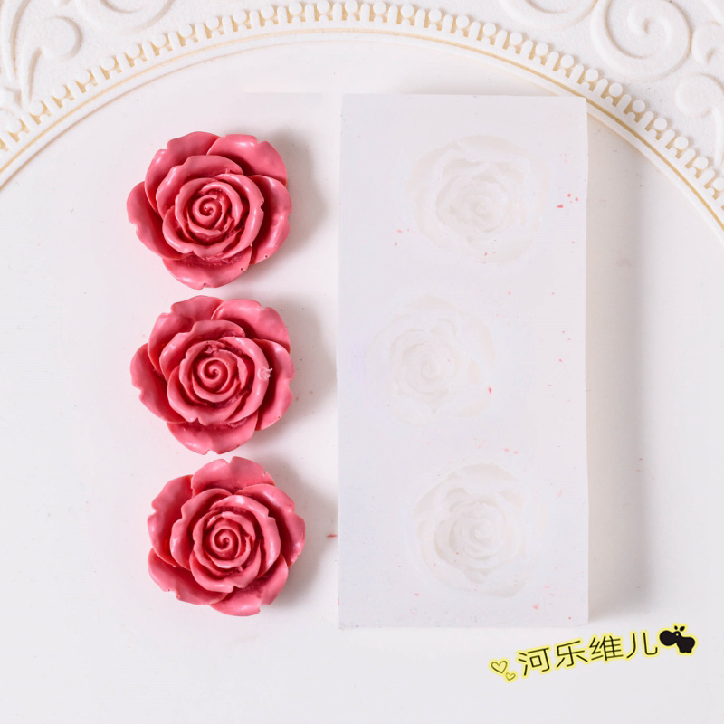 立体玫瑰花一体式  女神节情人节生日巧克力蛋糕烘焙硅胶模具