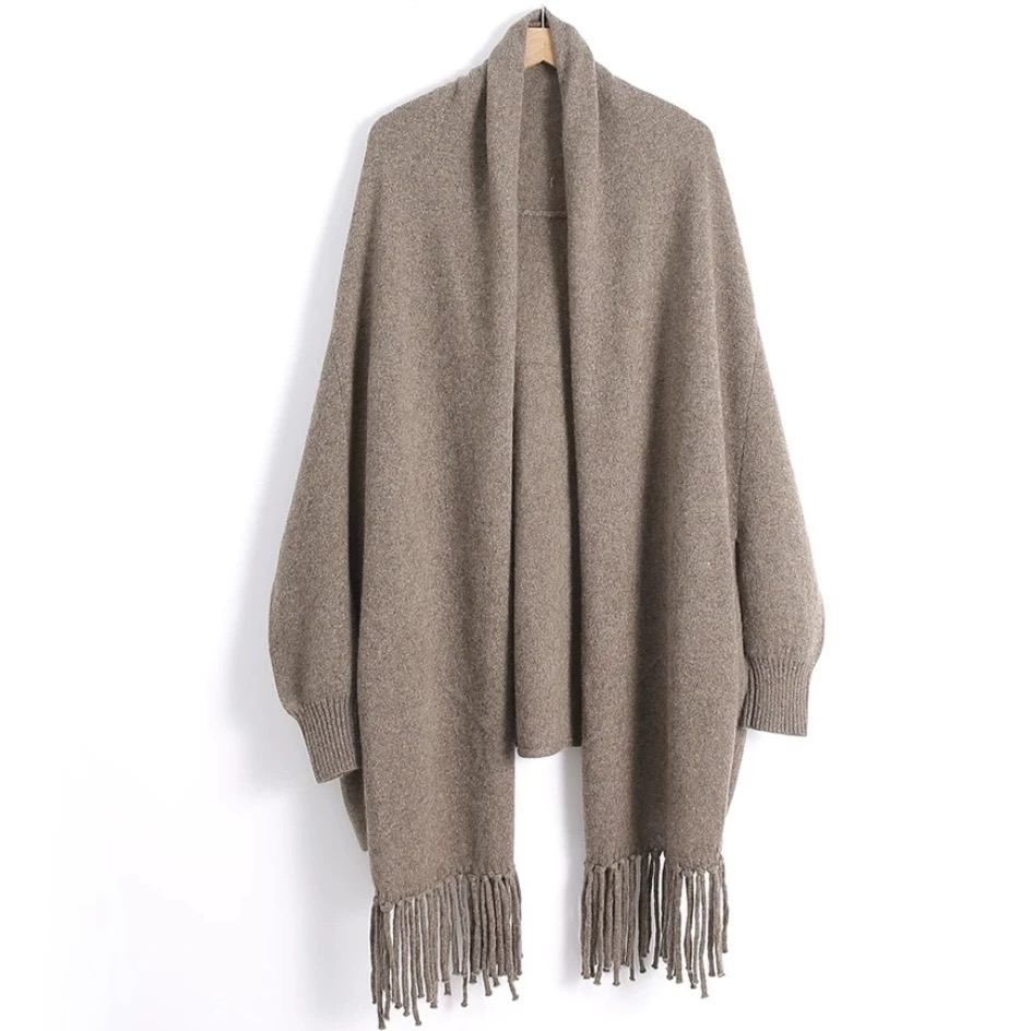 【叶可可专享】牦牛绒拉绒披肩25-2103
