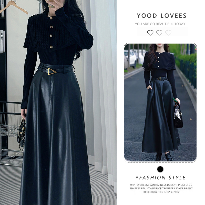 2025春秋新款轻熟风御姐套装针织上衣一整套ootd小众别致半身裙