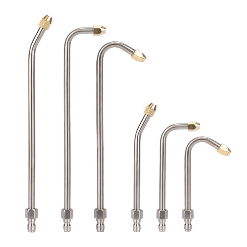 高压清洗机洗车机水枪头加长杆90度弯头喷嘴弯杆扇形空调家电清洗