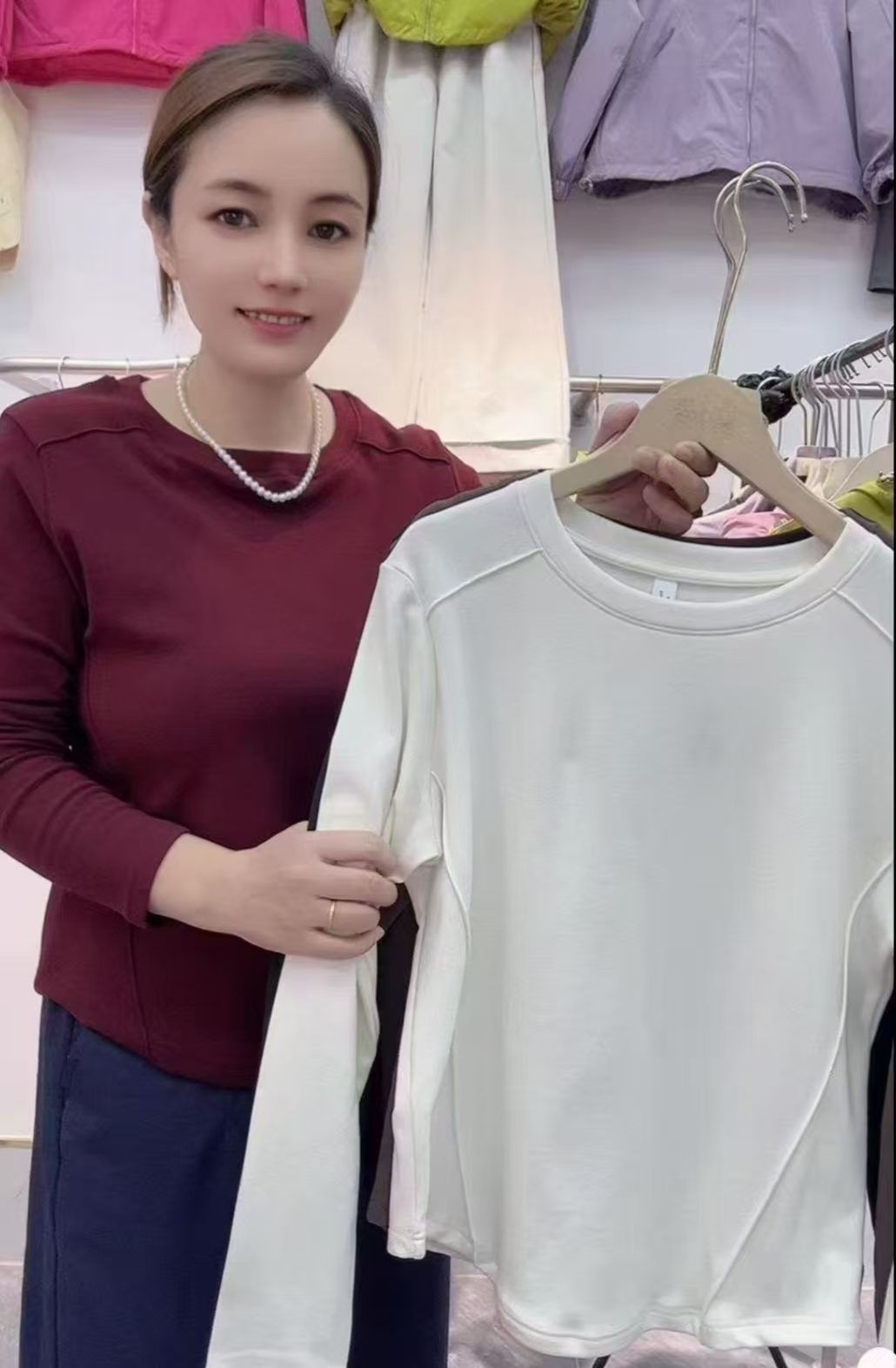 【粉姐宠粉】鱼骨打底衫磨毛糯米绒 不挑人款 秋冬设计感显瘦