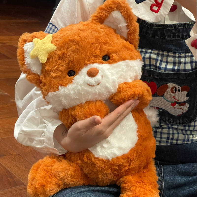 正版跑跑狐狸玩偶软萌小熊毛绒玩具女生抱睡公仔娃娃生日礼物新年