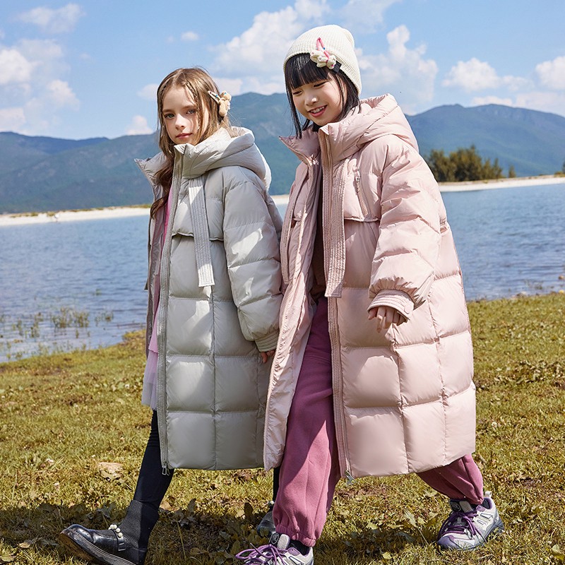 童泰【断码】儿童羽绒服女童中长款2025新款中大童女孩童装反