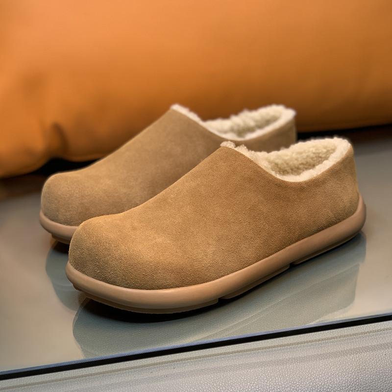 羊毛一体雪地靴男士时尚厚底加绒防滑保暖冬季加厚毛毛鞋舒适鞋子