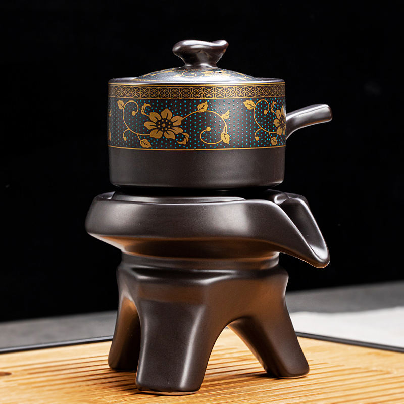 懒人茶具茶盘家用喝茶防烫泡茶壶陶瓷功夫茶杯石磨半自动冲茶神器