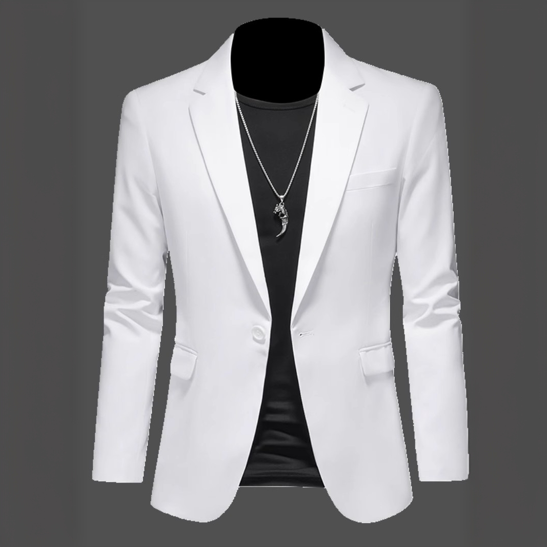 欧洲站西装外套男春秋季商务休闲大码单西职业正装双开叉西服上衣