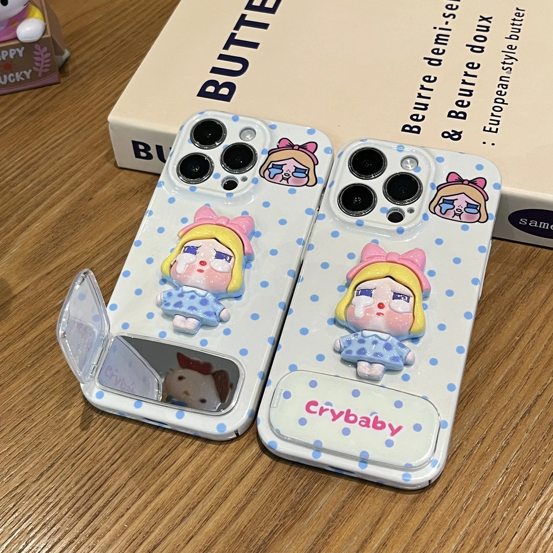奥菲顿波点立体哭娃适用苹果16手机壳iPhone华为P70vivoppo小米15