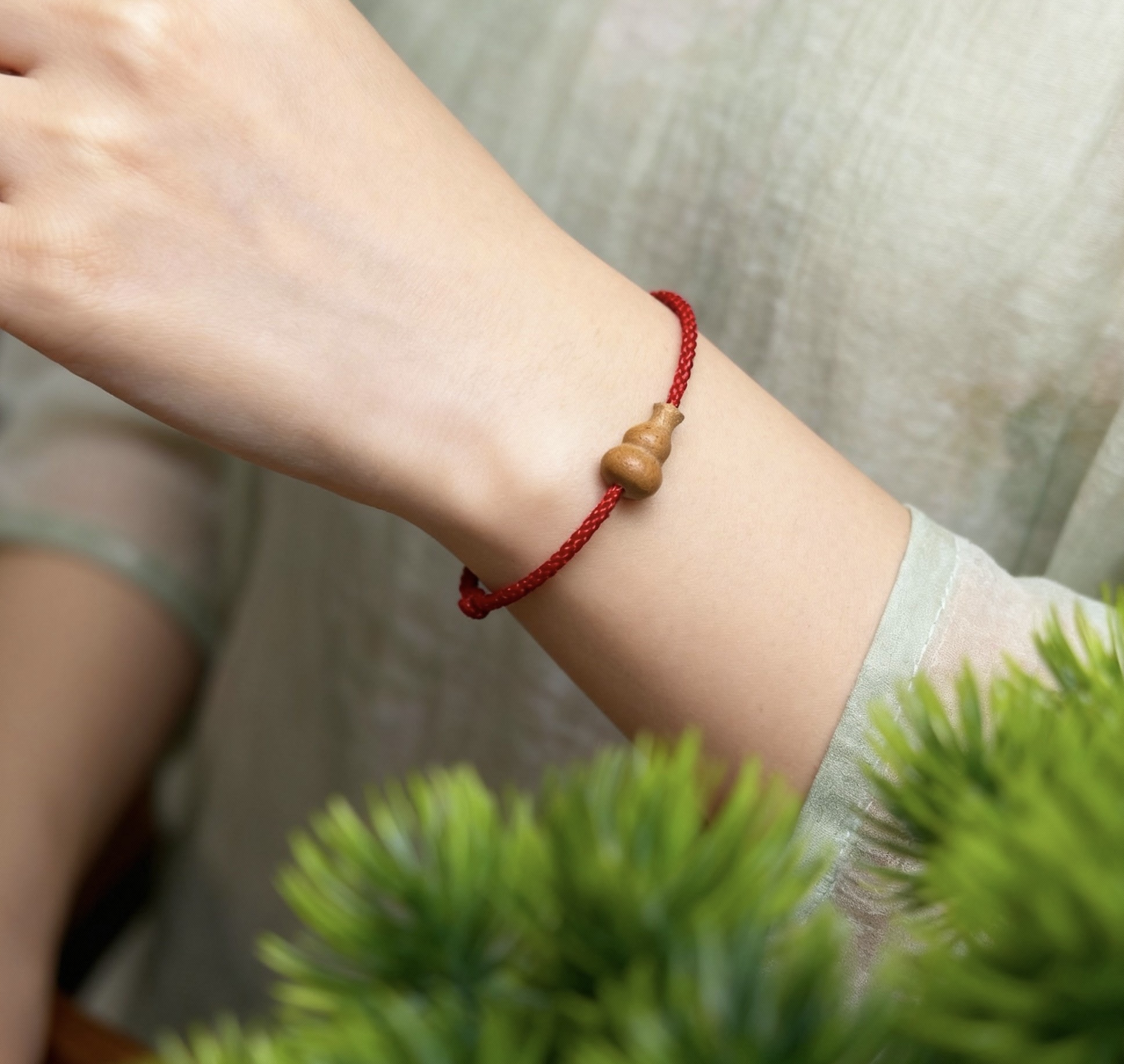 非金属木质手链 桃木葫芦手绳 可调松紧大小可调