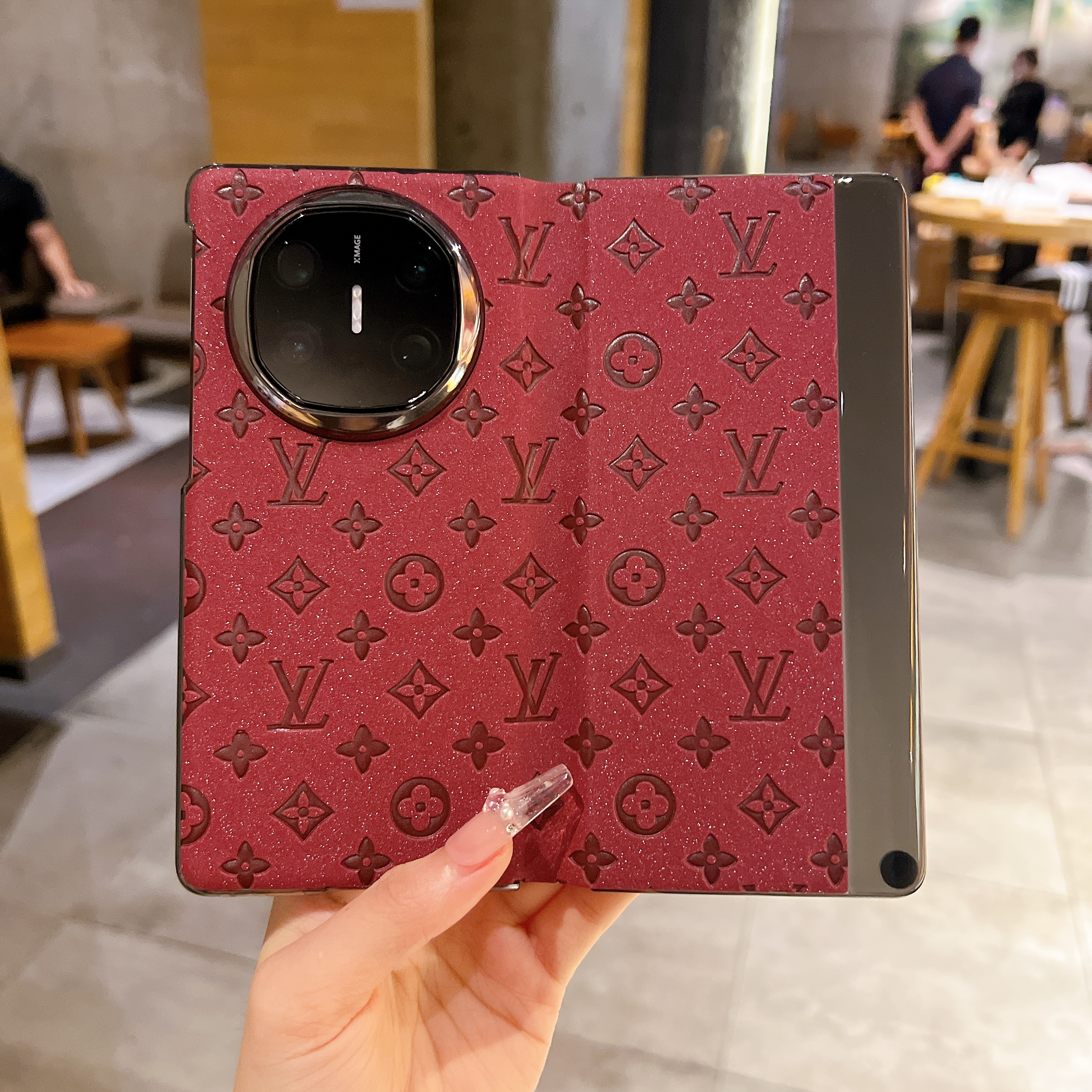 适用华为matex5手机新款折叠皮套X6典藏版真皮保护套x3智能视窗