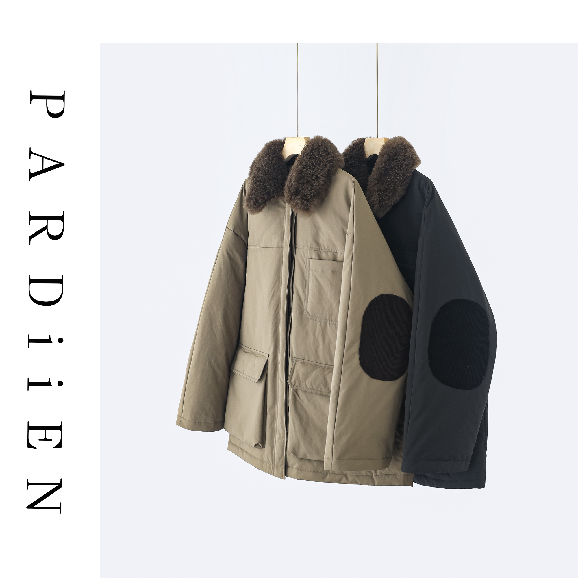 【北总严选】帕迪恩中长款袖补大口袋翻领鹅绒服25PD-52688