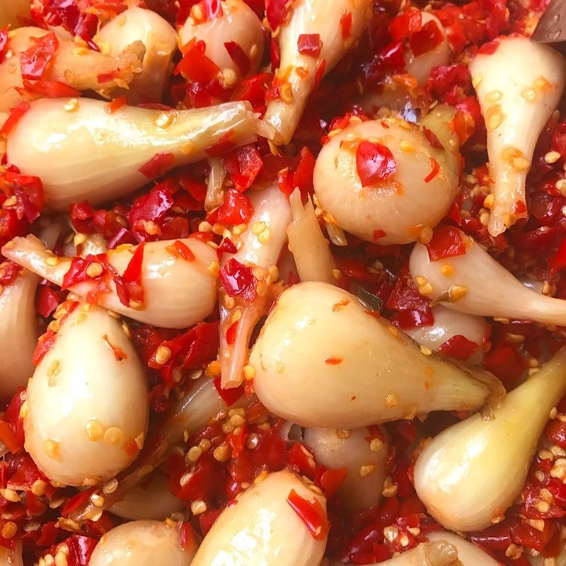 四川剁椒藠头酸辣荞头腌制脆嫩香辣咸菜香批发下饭菜罐装儿时味道