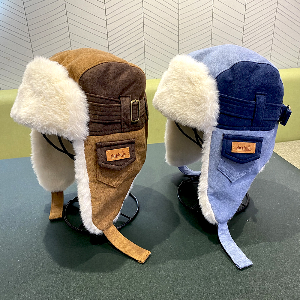 儿童冬天骑车防风护耳加绒保暖雷锋帽滑雪帽小孩上学防寒套头帽子