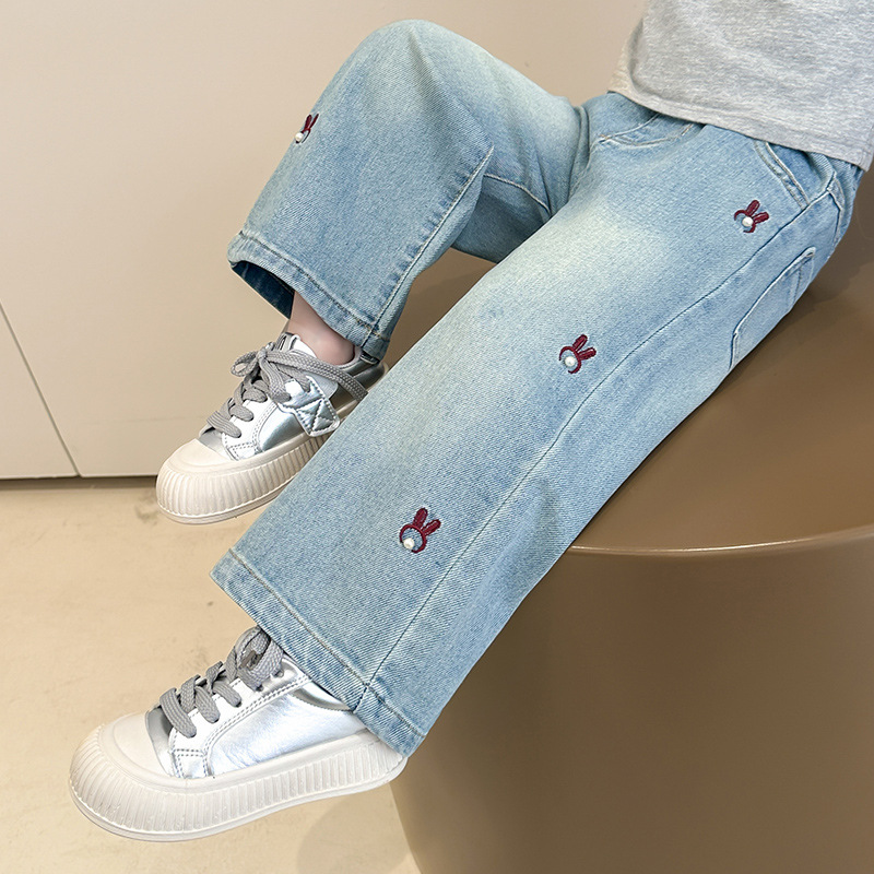 【高品质】巴拉拉女童春秋2025牛仔裤女宝宝洋气时髦裤子秋装儿童休