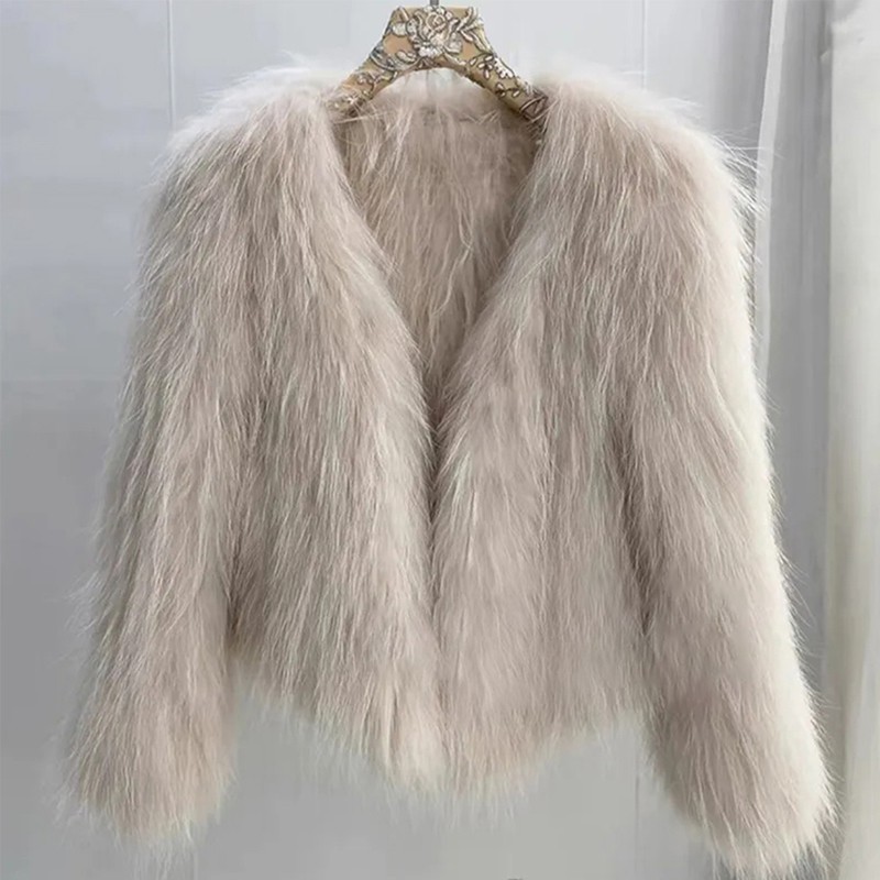 【万达撤柜】法式皮草短外套女洋气2025秋冬新款海宁加厚