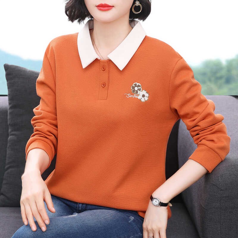 COS MOCO UR正品妈休闲厚棉女宽松减龄打底衫中中中老年中老年西