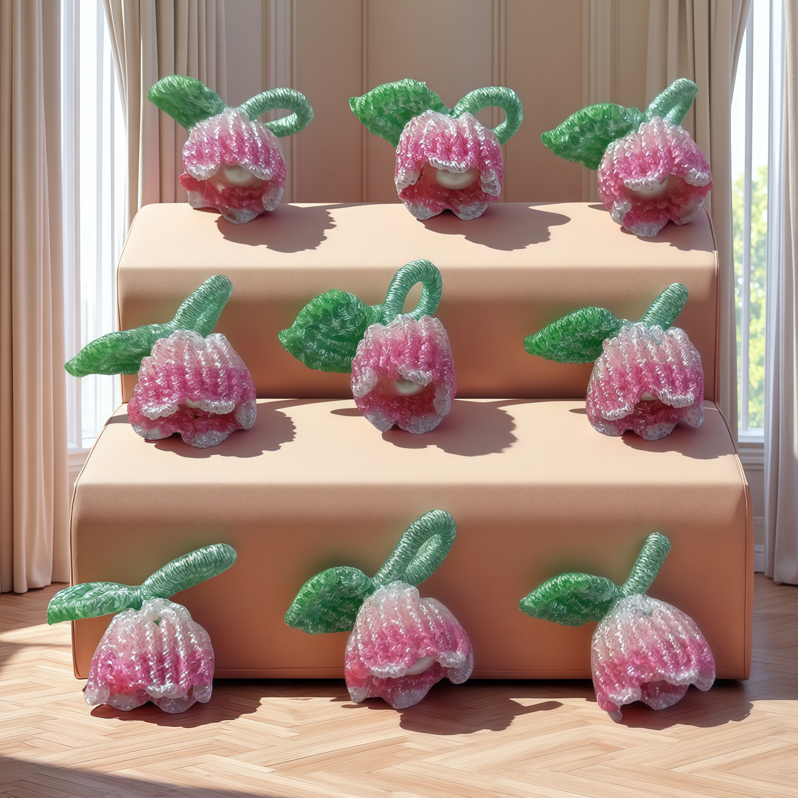 非金属锦纶手链 网红时尚编织铃兰花手工饰品甜美超仙可爱森系