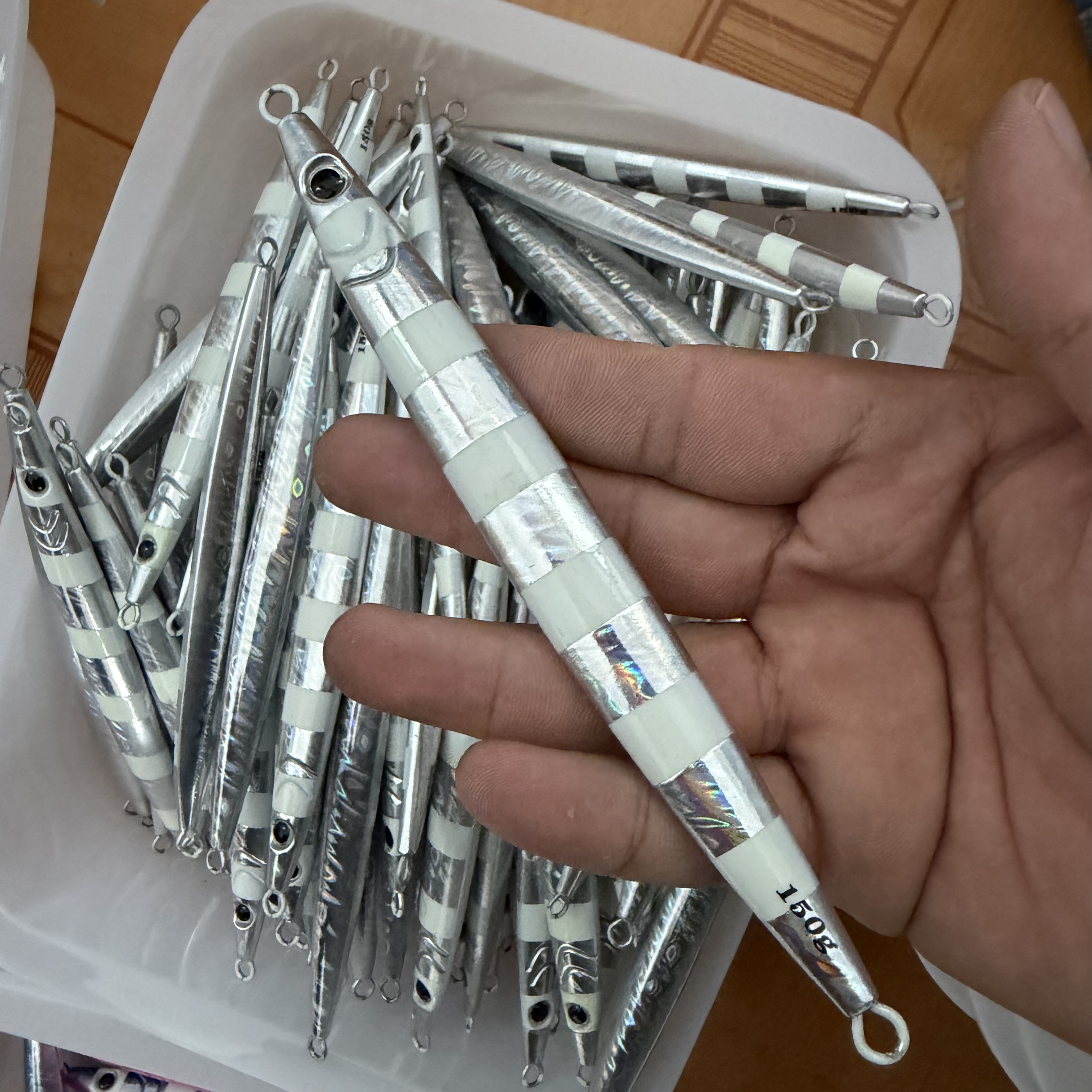 速沉铁板150克夜光条硬铅尾单处理