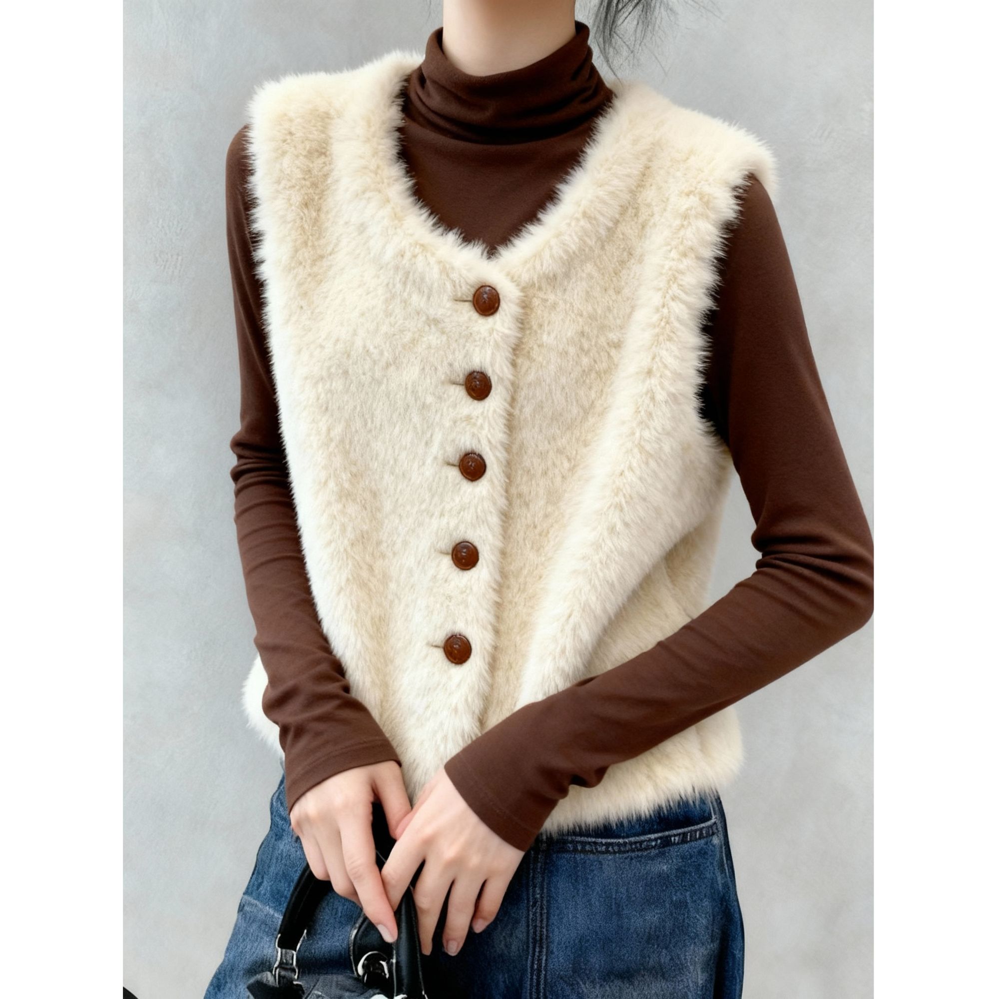 2025冬季新款洋气慵懒风法式时尚气质两件套装百搭马甲长袖打底衫