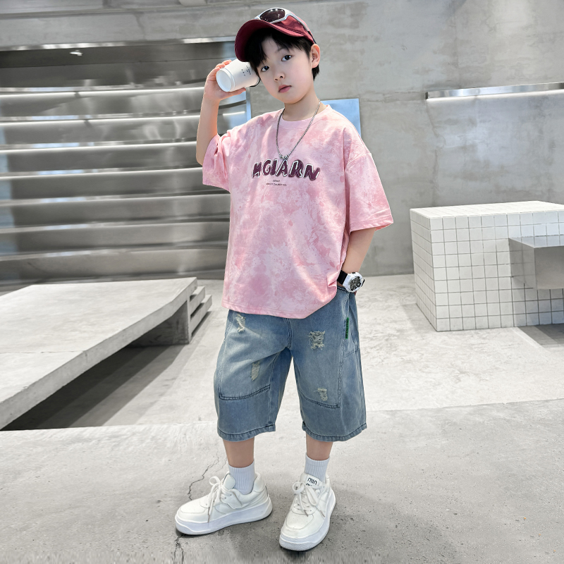 男童夏装套装帅气炸街6-12岁中大童短袖儿童夏季衣服男孩夏款洋气