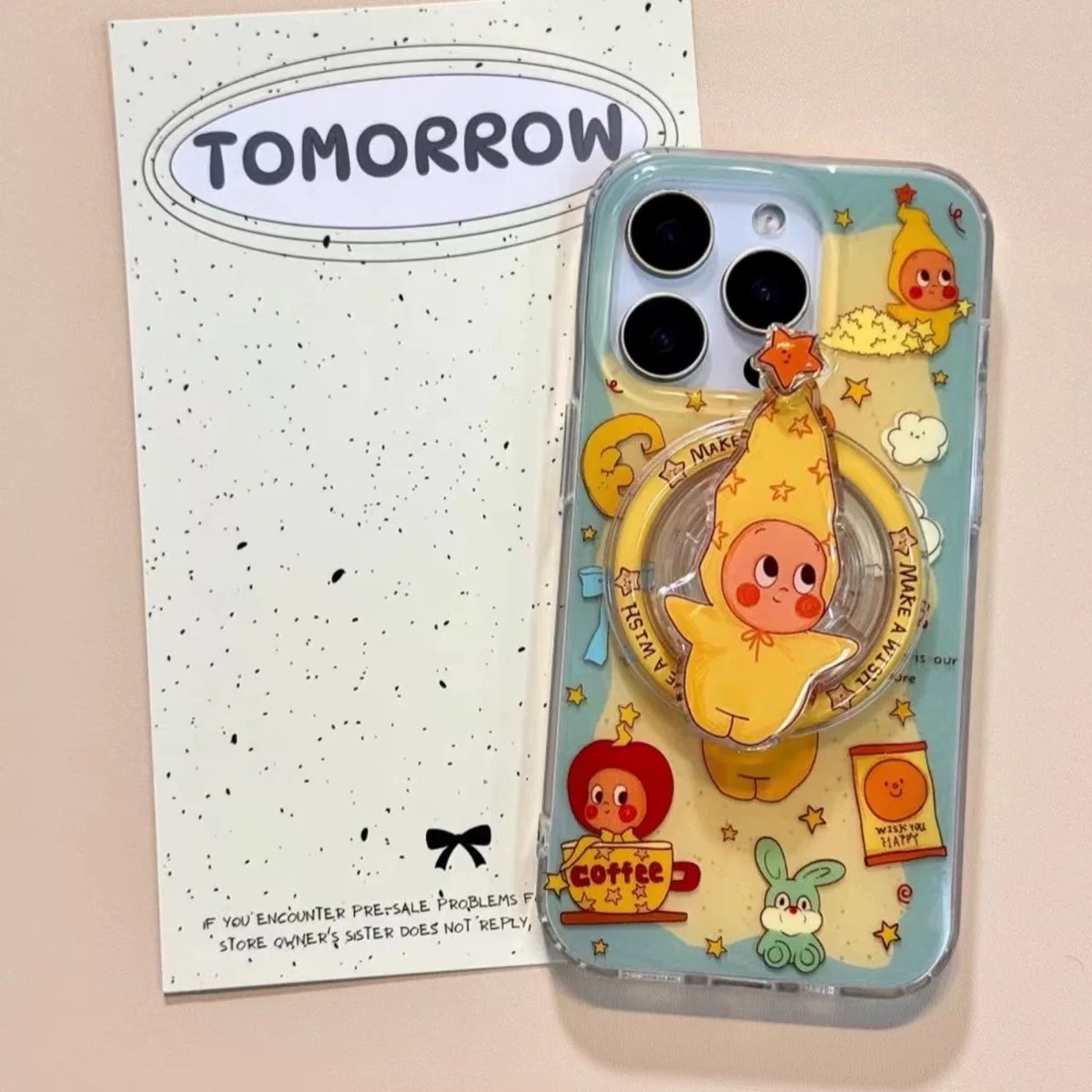 卡通可爱星星人磁吸支架适用苹果16pro/15华为/小米/oppo/手机壳