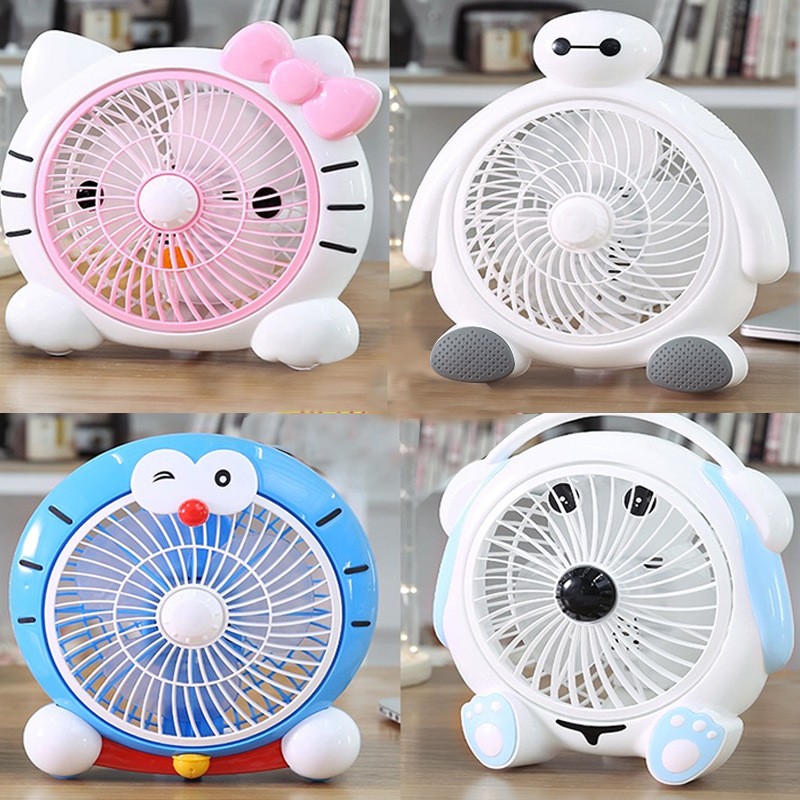 卡通可爱学生宿舍迷你小风扇办公室桌面台式便携静音电风扇大风力