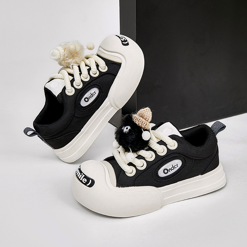 丑萌鞋新款大头帆布男女情侣同款开口笑厚底圆头运动休闲时尚潮鞋