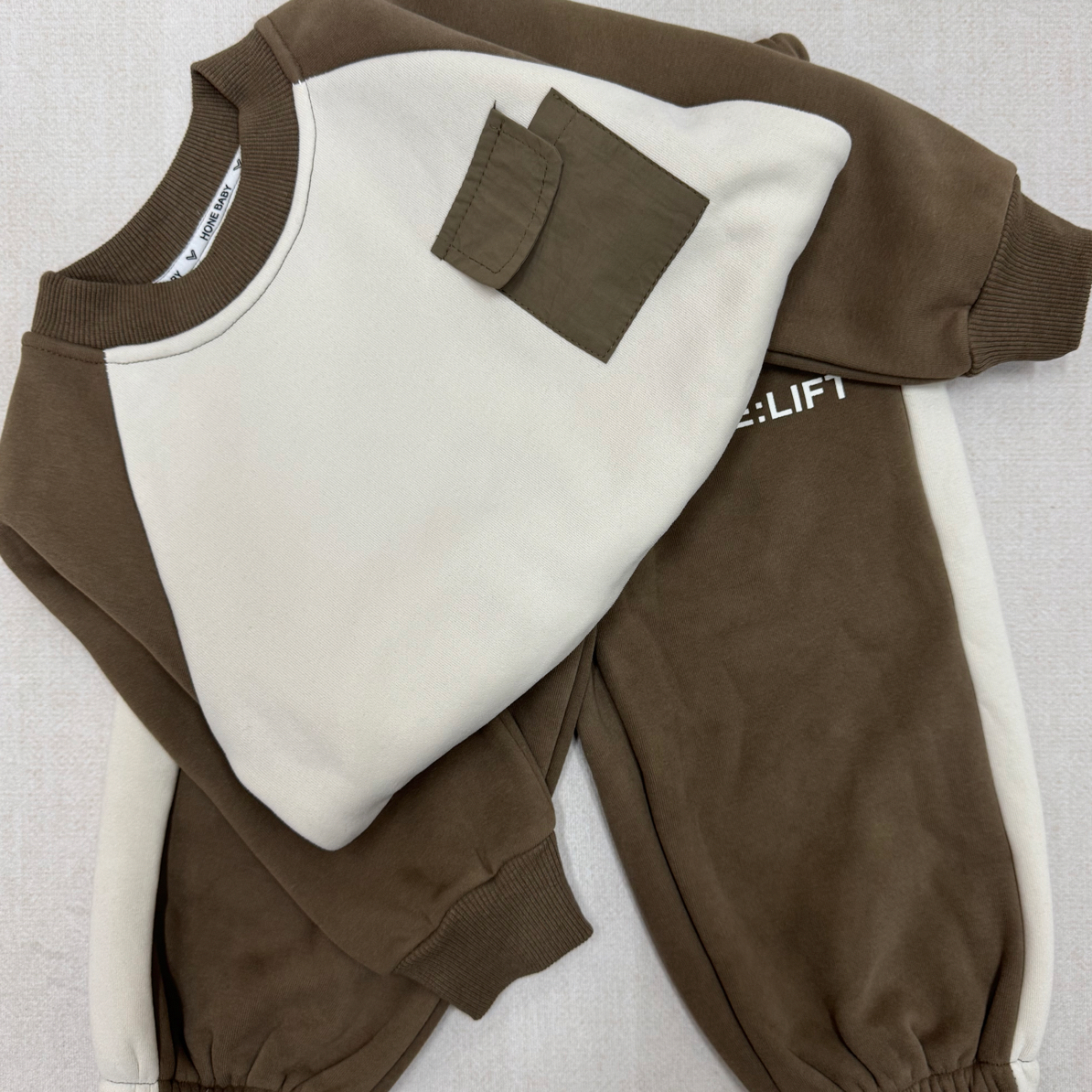 男女童一体绒卫衣衣服冬季小童时尚卫裤洋气韩版休闲套装加厚加绒