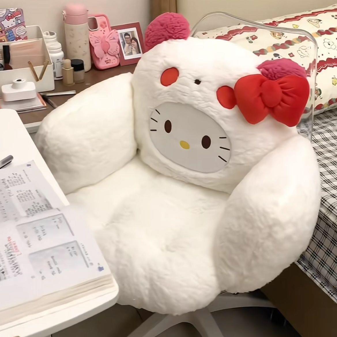 】凯蒂猫坐垫办公室久坐屁垫教室宿舍座椅垫靠垫床边蒲团懒人坐垫