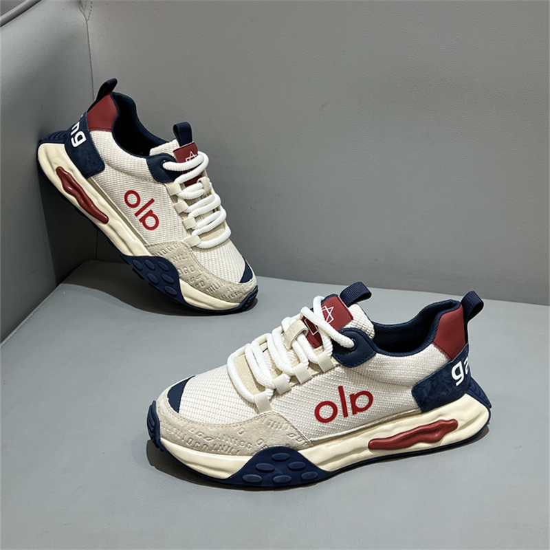 男鞋2025秋季新款拼色百搭透气老爹鞋低帮软底时尚男士运动休闲鞋