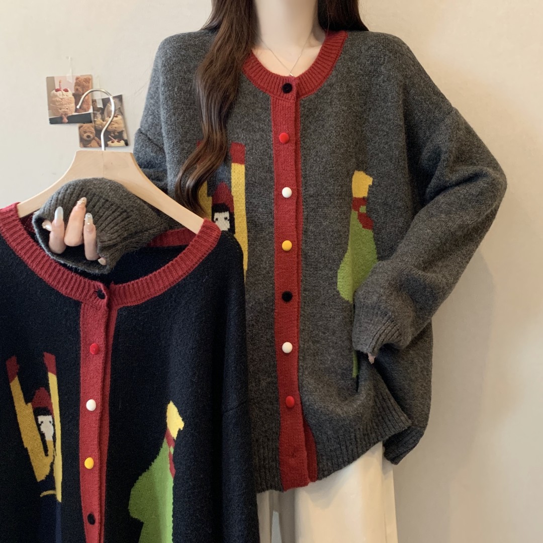 孕妇外套开衫秋冬新款2026韩版毛衣软糯慵懒显瘦外穿宽松孕妇装