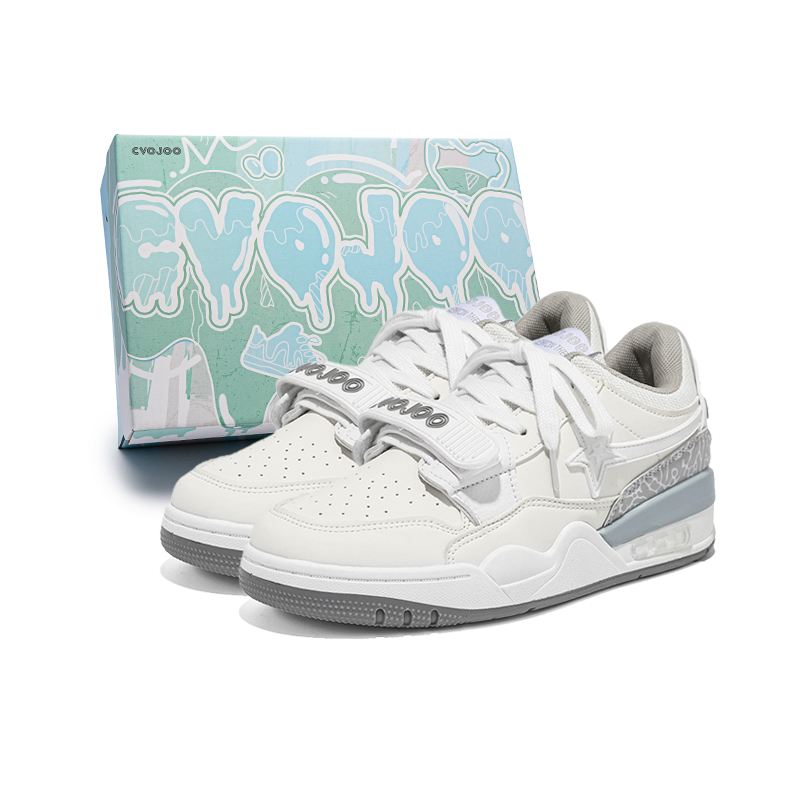 CVOJOO星星系列情侣小白鞋时尚百搭耐磨轻便透气低帮板鞋男女同款