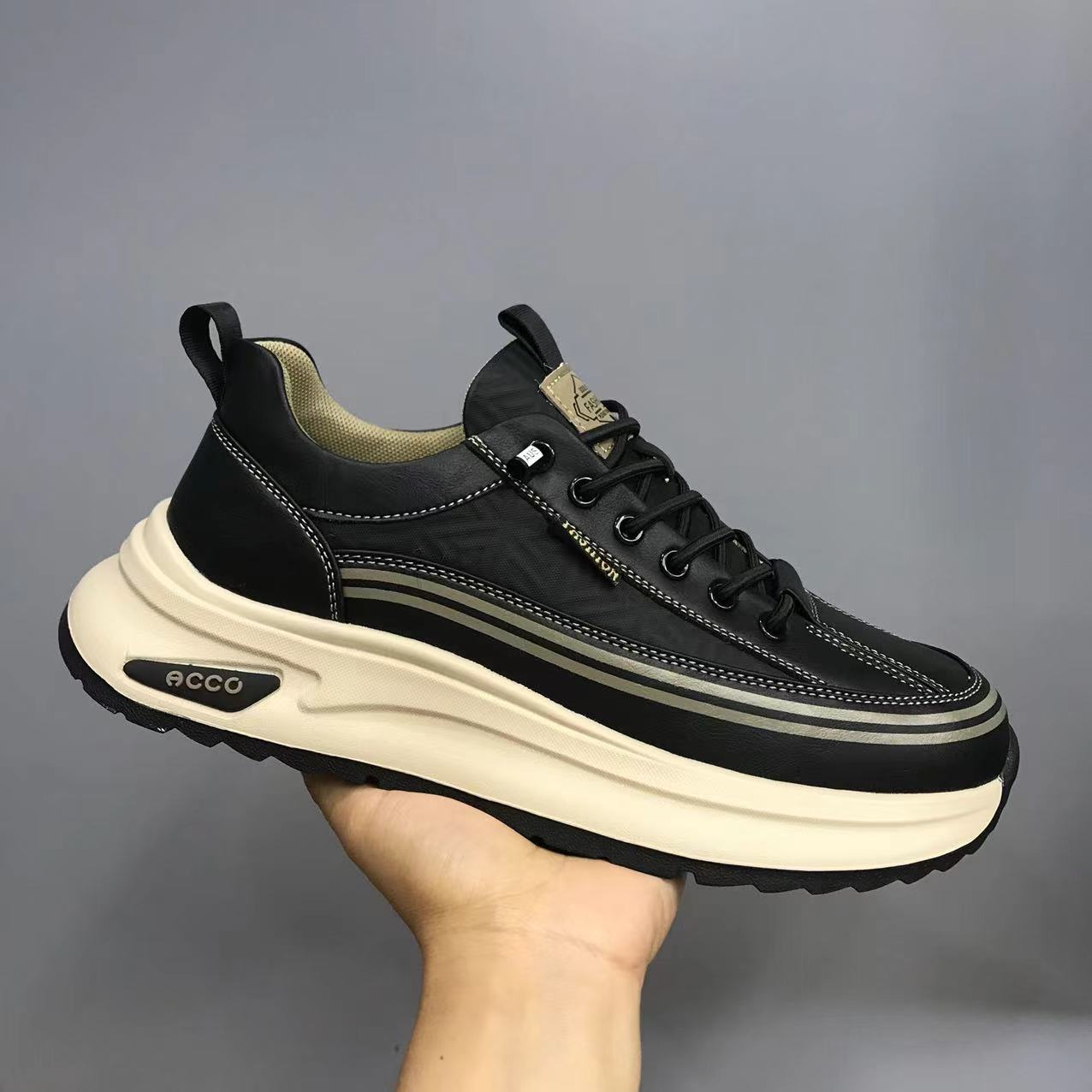 6601超纤男鞋套脚 轻便韩版休闲鞋男士百搭舒适运动跑步鞋一脚蹬