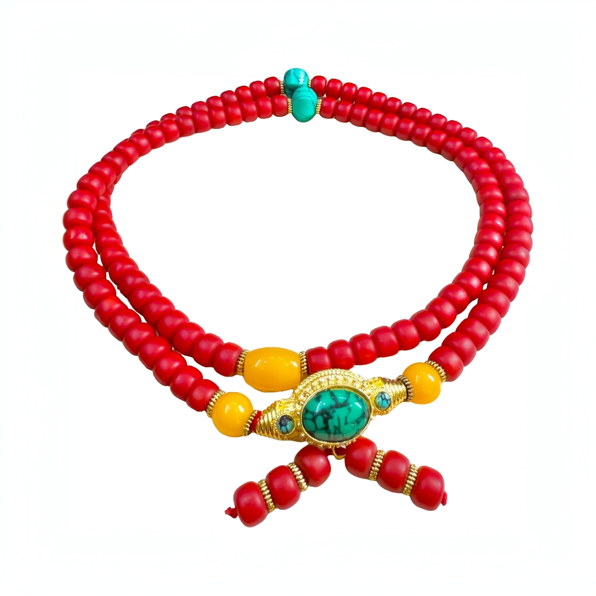 【福满满珠宝】G020-沁雪牛簧宝红项链 多样性发其一