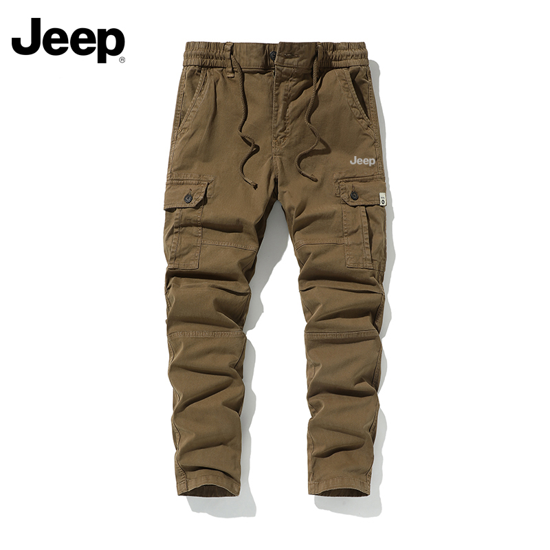 【主播裤子同款】重磅棉秋冬松紧抽拉绳多袋工装裤冲锋裤（中厚）