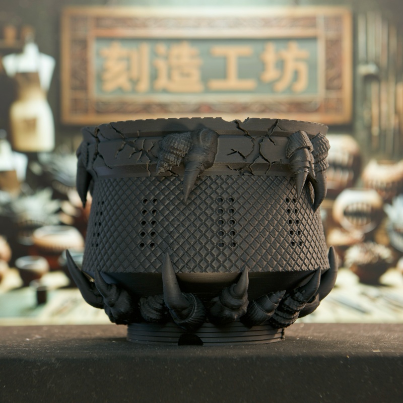 爆款潮流块根花盆沙生植物透气透水呼吸盆DIY花盆海蚀原创[EM-08]