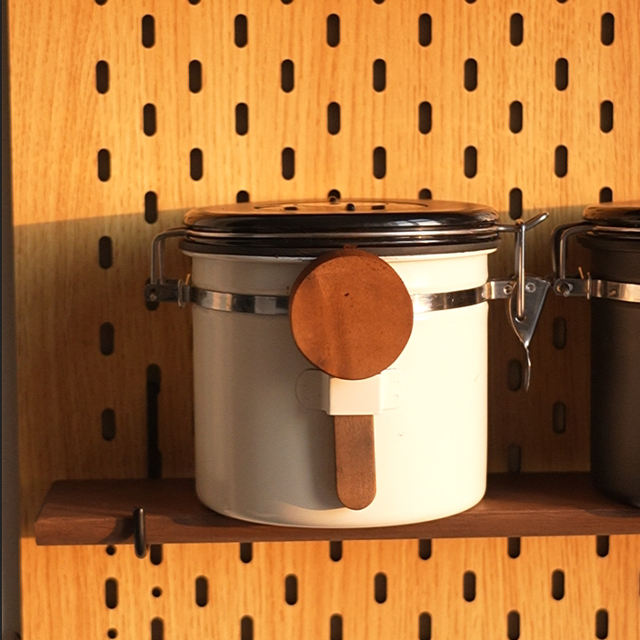 家用大号咖啡豆罐防潮排气大容量带盖圆形