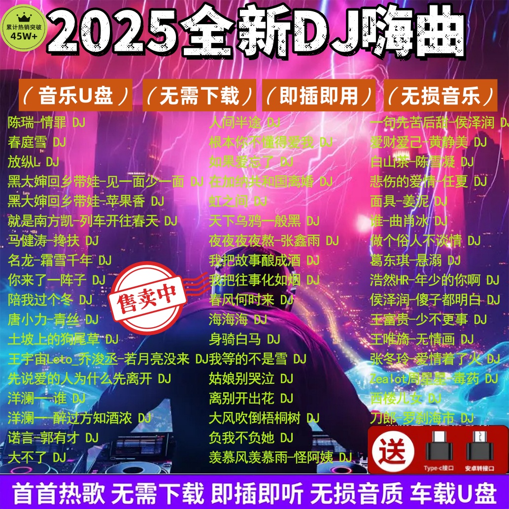 2025款7月最新DJ版车载音乐U盘 金属小巧 柏林之声 无损音乐环绕