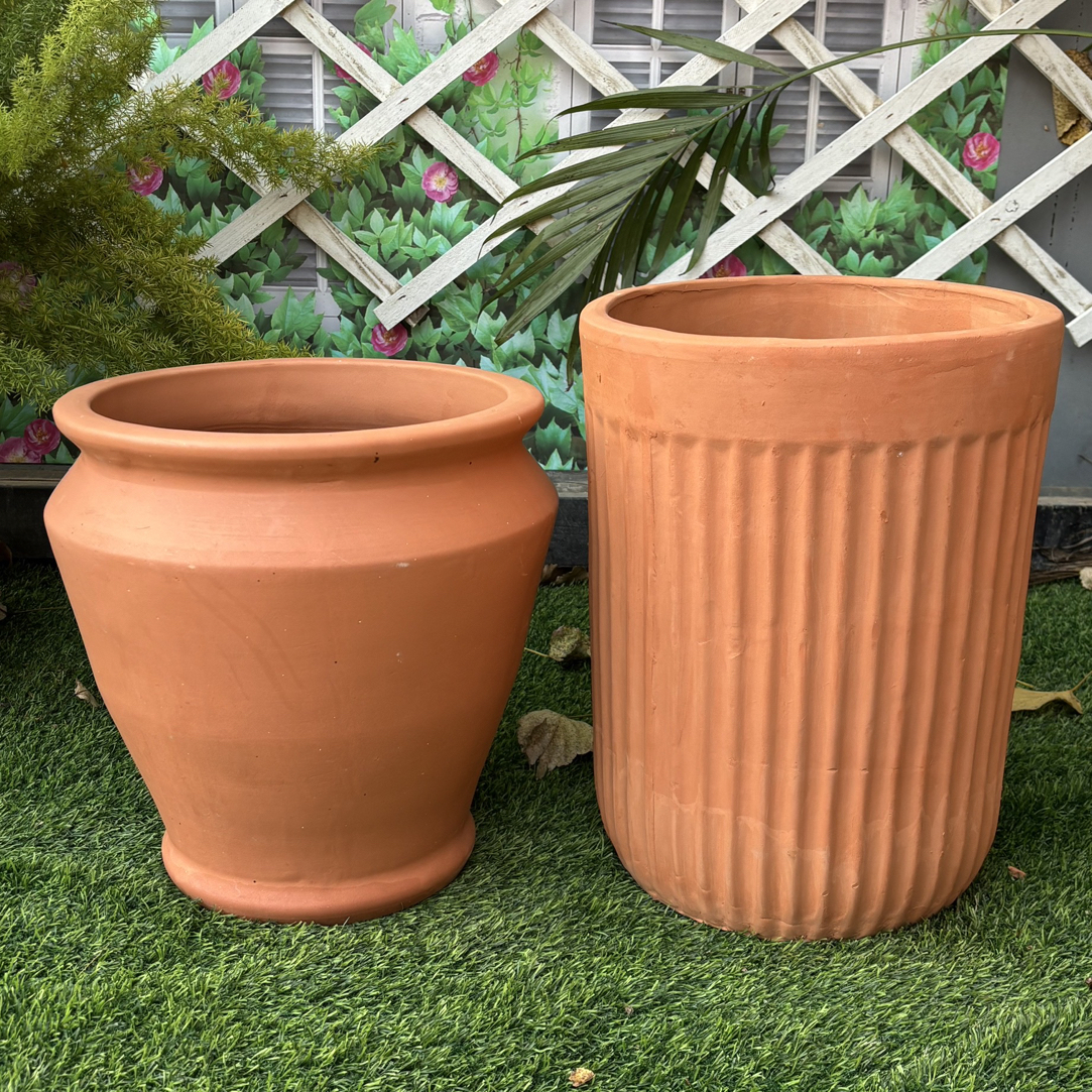 特价红陶花盆大号加厚透气庭院阳台种植盆景盆粗陶园林景观装饰盆