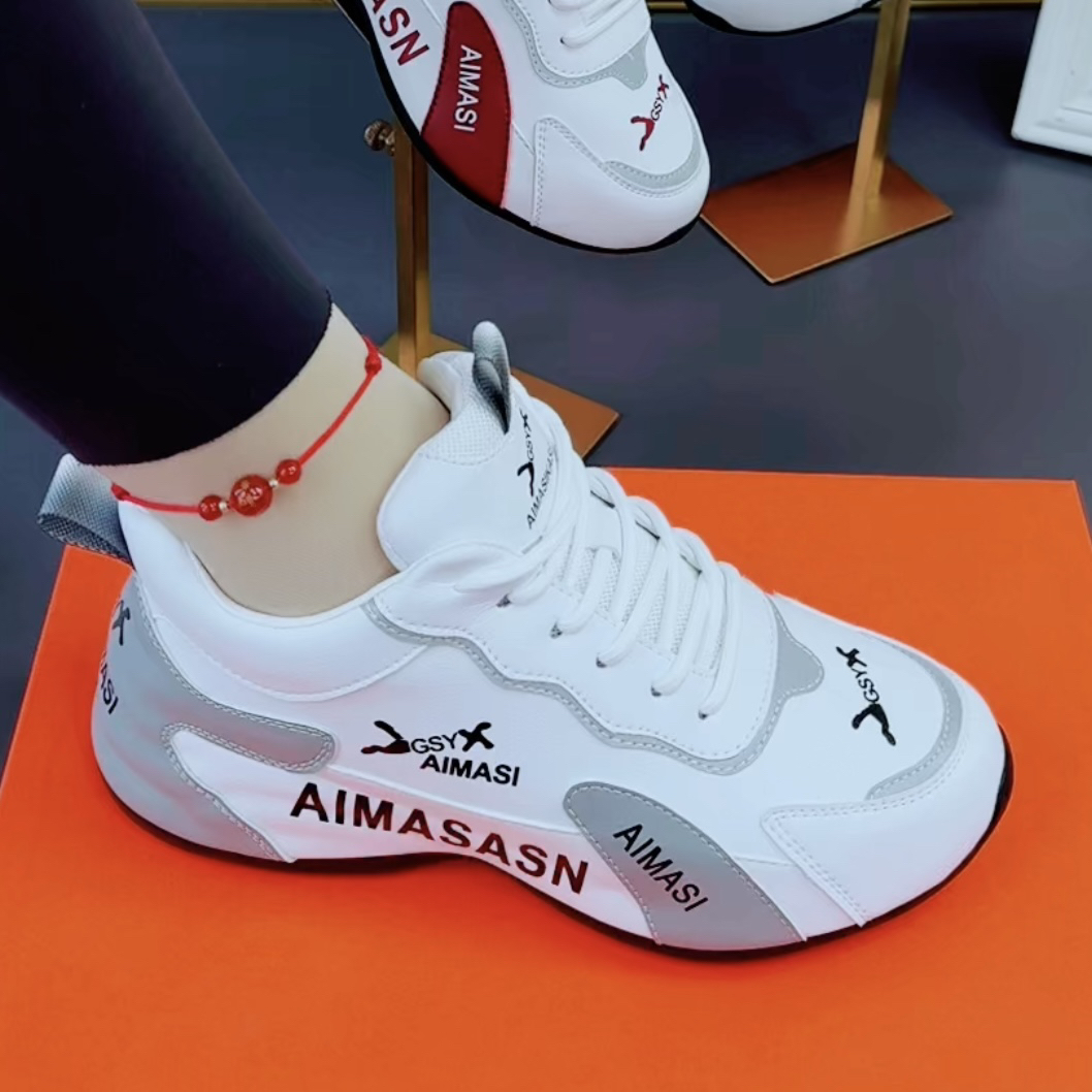 【皮面】秋冬男女款时尚百搭休闲鞋软底运动鞋潮流小白鞋8866