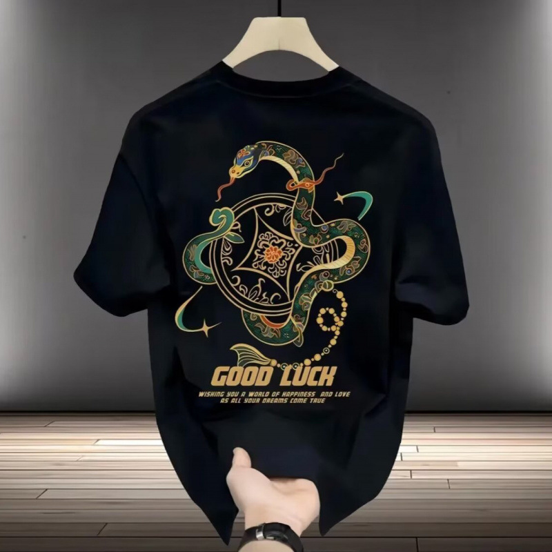 宽松夏季短袖男款美式高街重磅字母t恤男网红潮牌情侣半截袖潮流