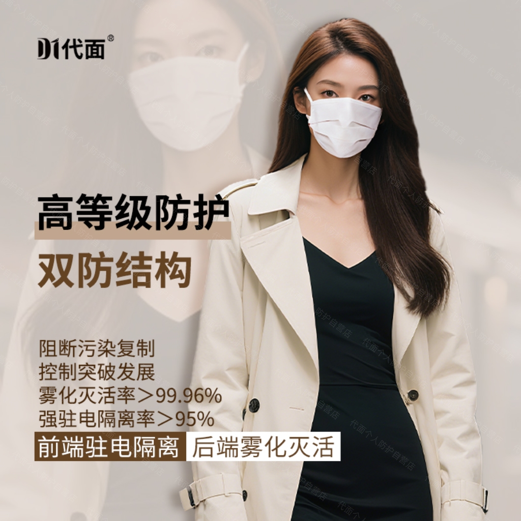 代面自吸式防御呼吸器（爆珠雾化双防口罩）一次性独立包装