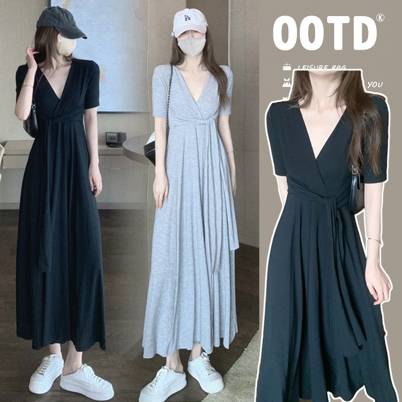 孕妇装2025夏季新款宽松气质休闲洋气甜美时尚高腰甜美孕妇连衣裙