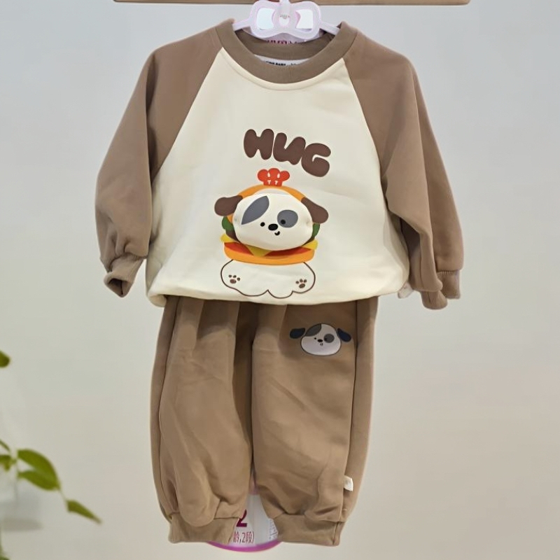 男女通用男春秋常规韩版秋季套装印花拼色卫衣套装两件套长袖