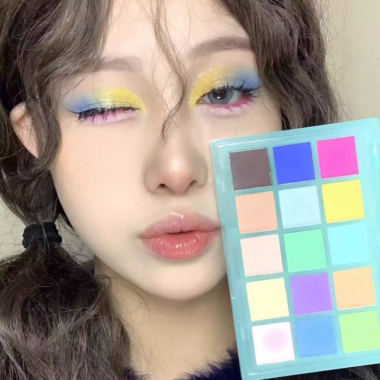 清新多巴胺15色马卡龙眼影盘哑光彩色脸部彩妆盘舞台cos多色组合