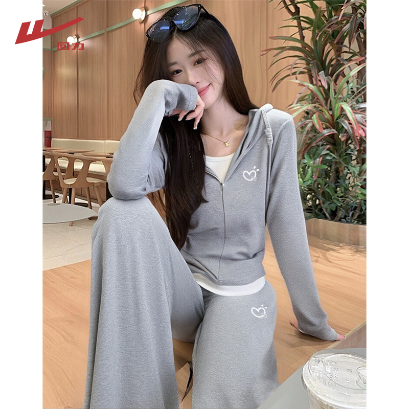 回力2025新款假两件秋季女韩系穿搭一整套长裤套装百搭老钱风女装