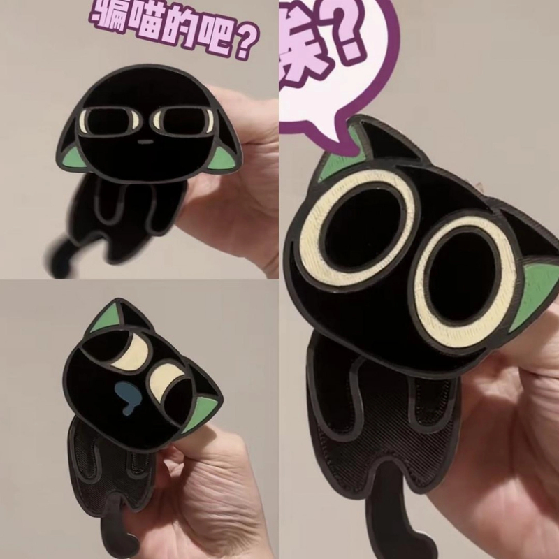 佳美萱罗小黑战记2周边挂件3d打印摆动包包挂件送朋友饰品